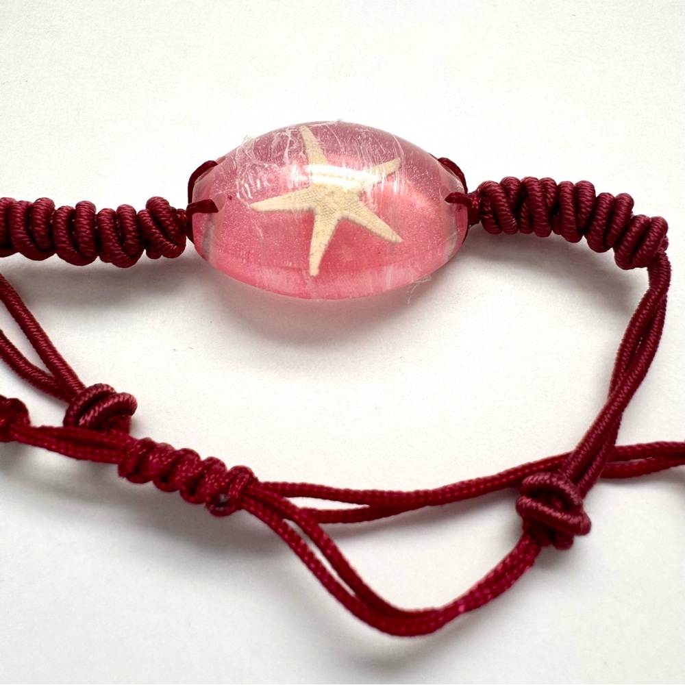Real Starfish In Resin Bracelet And Necklace -Pink - Picture 3 of 7